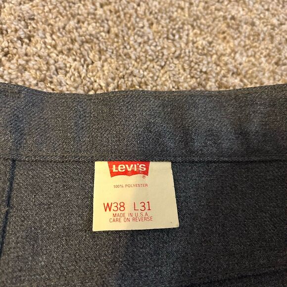 Vintage Levis 557 Made In USA Cowboys Boot Cut Gray Jeans Size 38x31 Pants - Picture 4 of 7